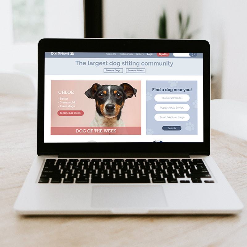 Landingpage: Dog Sitting Community